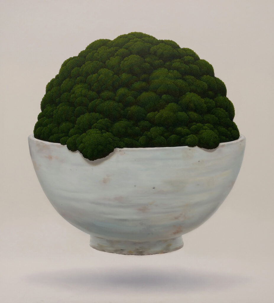 Rice Bowl_Moss, 2019, oil on canvas, 150 × 162.2 cm